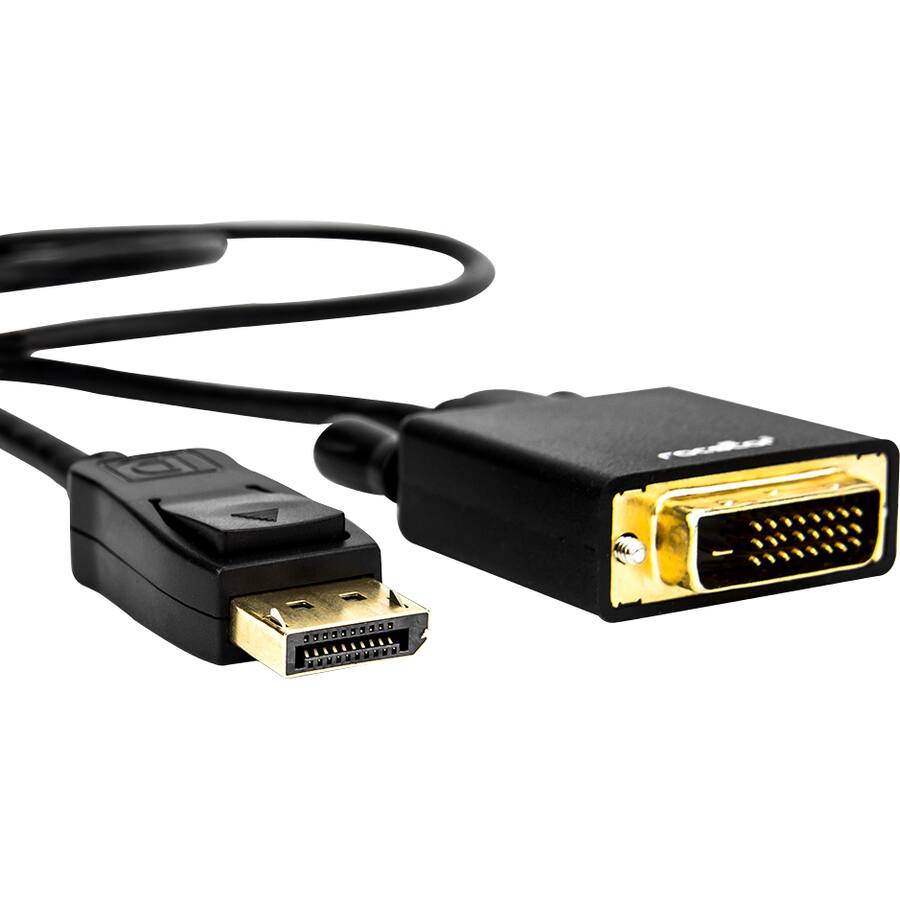 Alt View 3. Rocstor - Rocstor premium 6 ft DisplayPort 1.2v to DVI Cable M/M - Supports 3840 x 2160 @ 30Hz - 2K, 4K @ 30Hz - 1 x DisplayPort - Black.