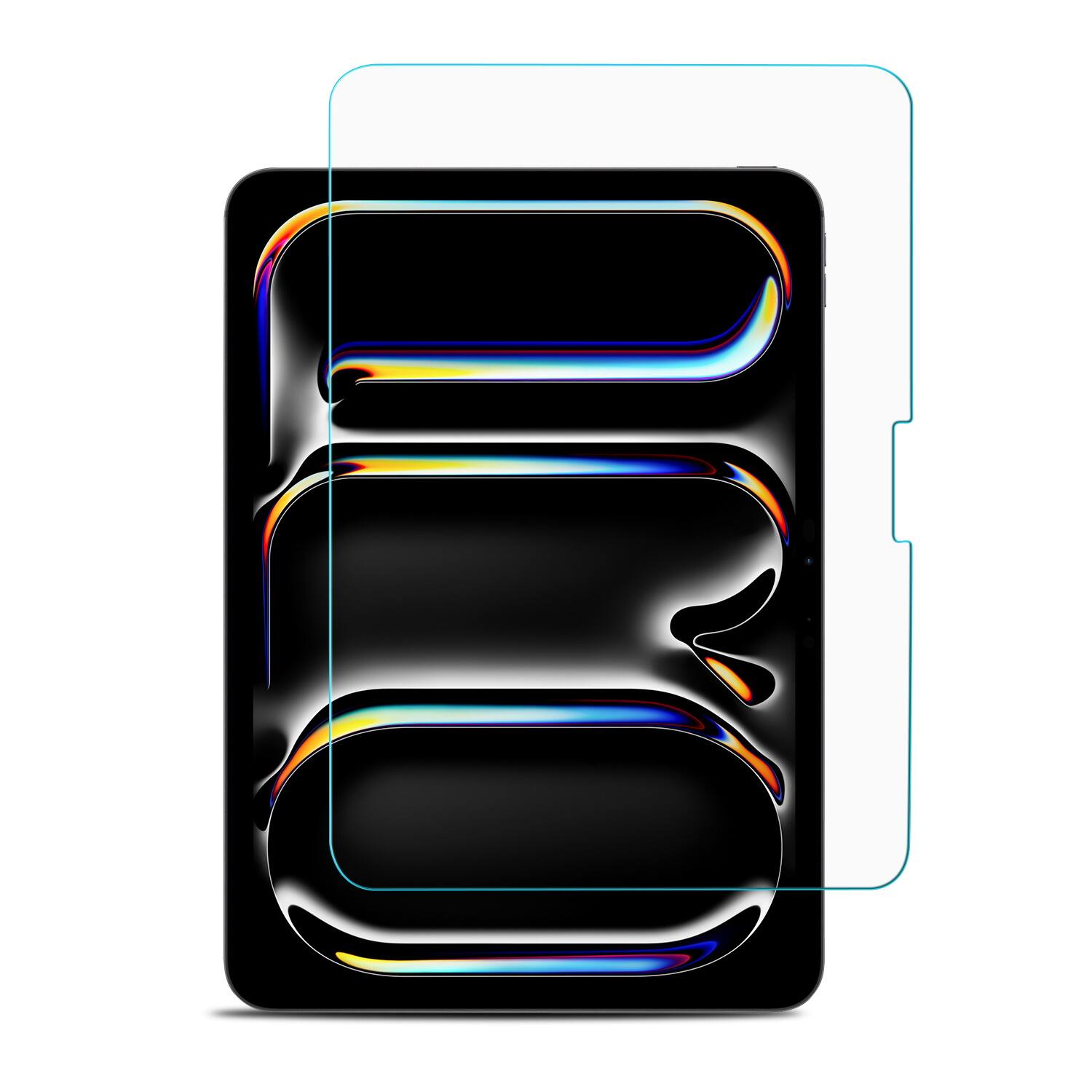 Front. Mybat - MyBat Tempered Glass Screen Protector (2.5D) for Apple iPad Pro 11 (2024) - Clear.