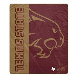Pegasus - Texas State Bobcats 50" x 60" Endzone Ultra Soft Throw Blanket - Multicolor