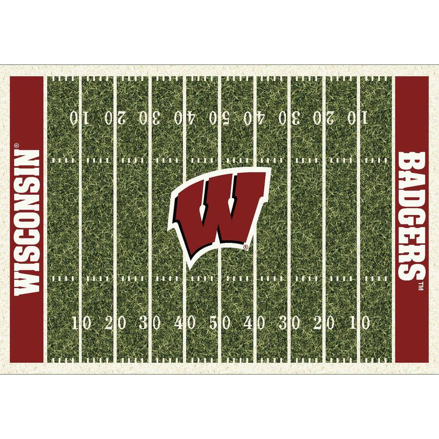 Wisconsin Badger Rugs Imperial Wisconsin Badgers 7'8'' x 10'9'' Home Field Rug Black 4299530 ...