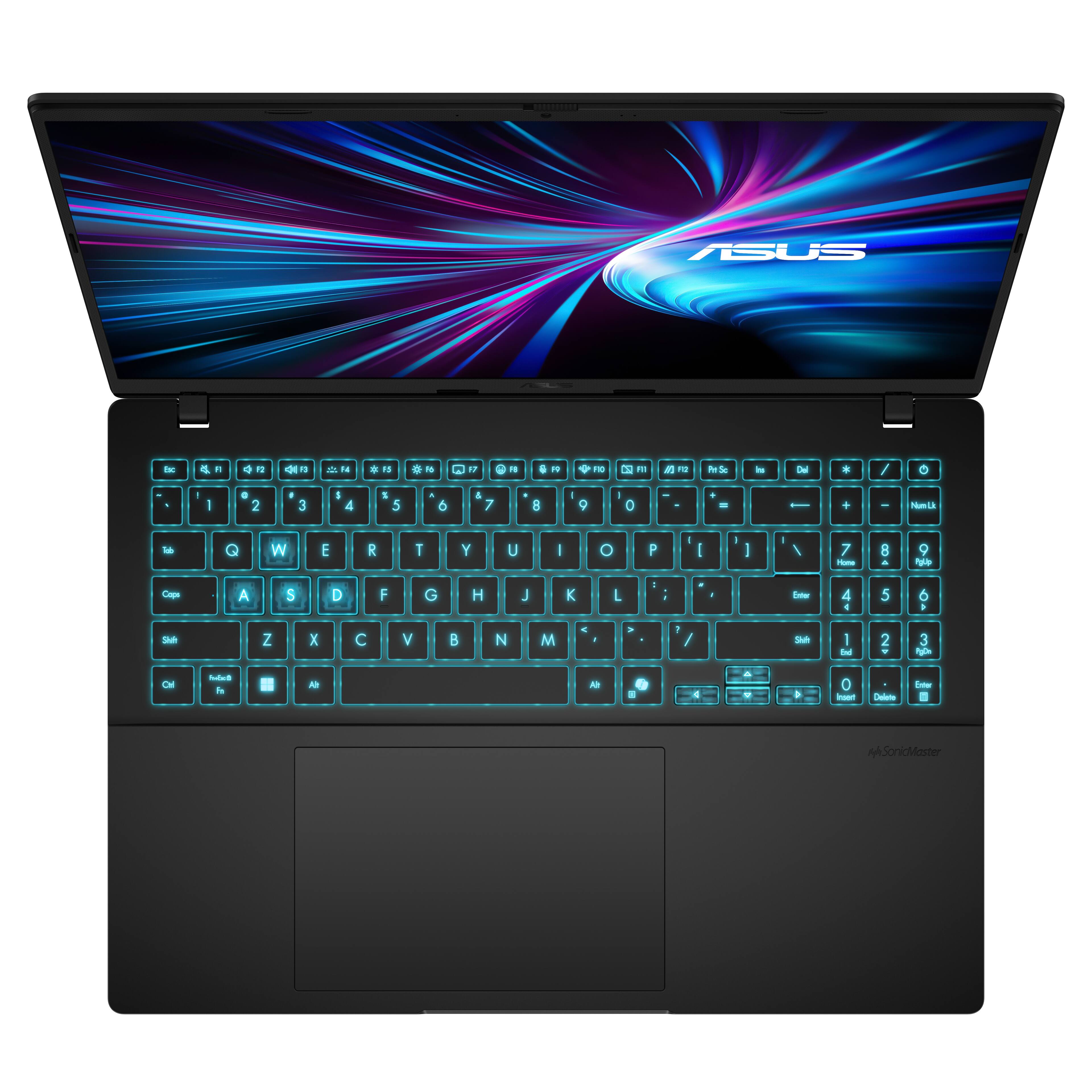 ASUS - 1 in " - da Pa - E 1 a - P a nN - de - - . 2 + 3 I 4 1 5 4 6 4 7 8 - 9 - ee - la W E R T Y U I O P - I 3 I - - 8 - - A S D F G H J K L - - - - 4 5 S Z X C V B N M a a - / SM 1 - 2 - 3 a Ca s d - - I - - - wSonicMaster