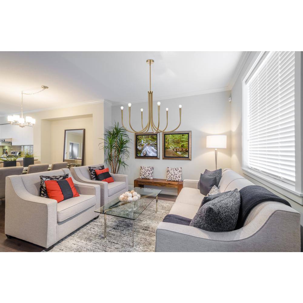 Angle. Living District - Layne 36 inch chandelier in Gold - Gold.