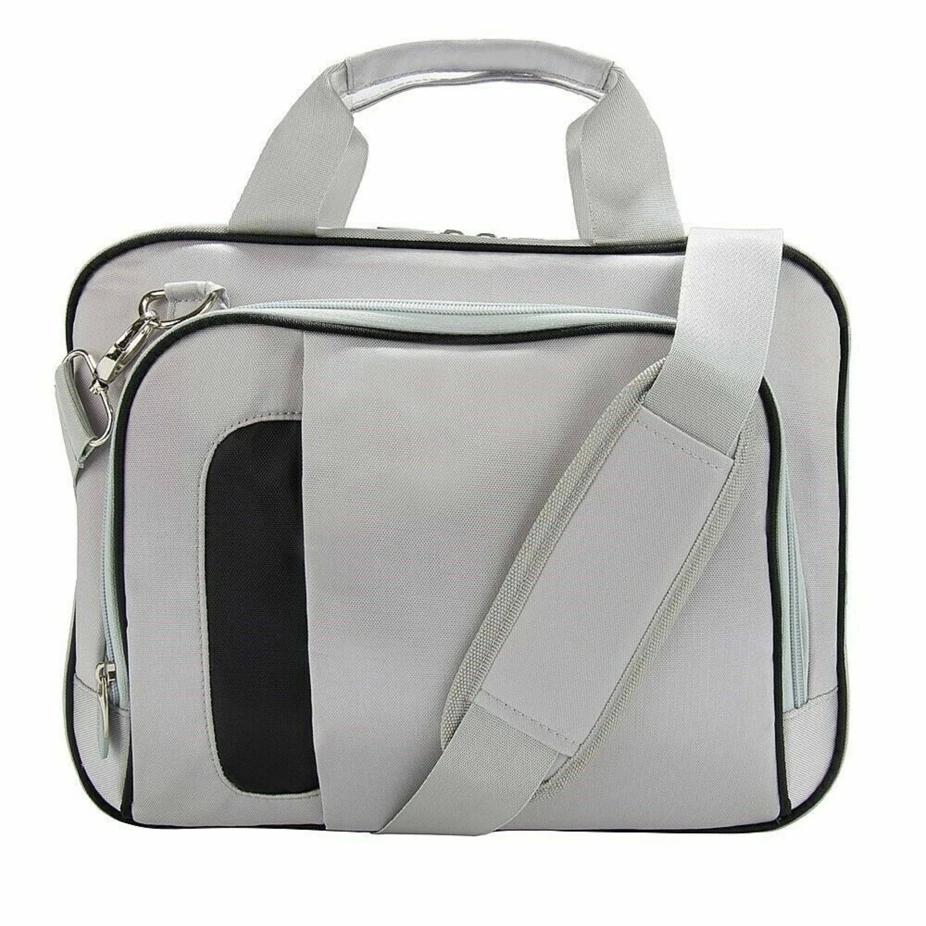 Front. Kitcheniva - Tablet Carry Case Shoulder Messenger Bag For 11" Samsung Galaxy Tab A9+ - Silver/Black.