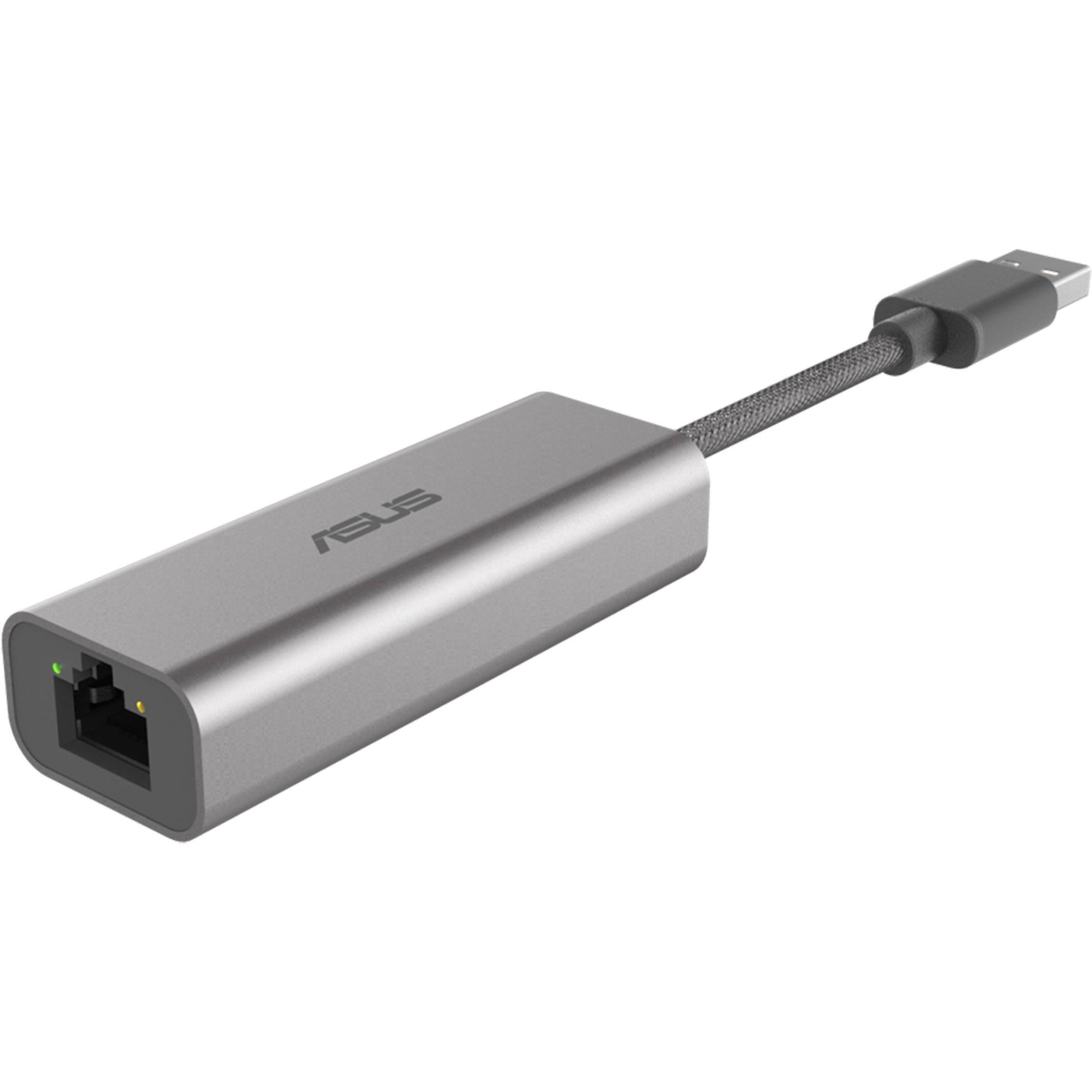 Front. ASUS - 2.5GBase-T USB 3.2 (Gen 1) Type A 2.5Gigabit Ethernet Adapter - Gray.