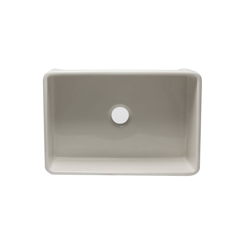 Alt View 3. Alfi - ALFI brand 30 inch Biscuit Reversible Single Fireclay Farmhouse Kitchen Sink - Beige.