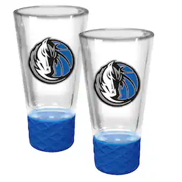 Great American Products - Dallas Mavericks 2-Pack 4oz. Cheer Shot Set with Silicone Grip - Blue