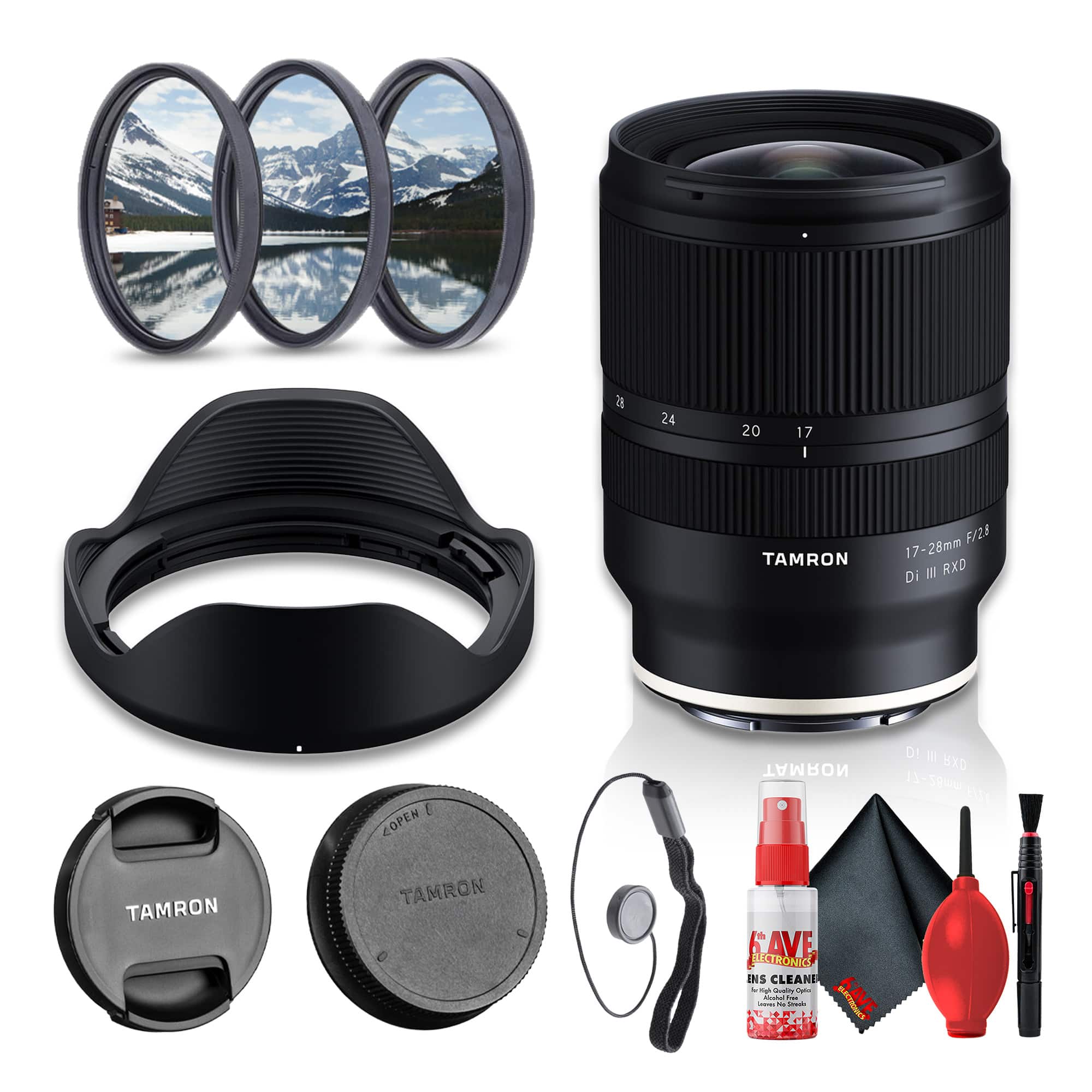 Bundle Tamron 17 28mm f/2.8 Di III RXD Lens for Sony E Black
