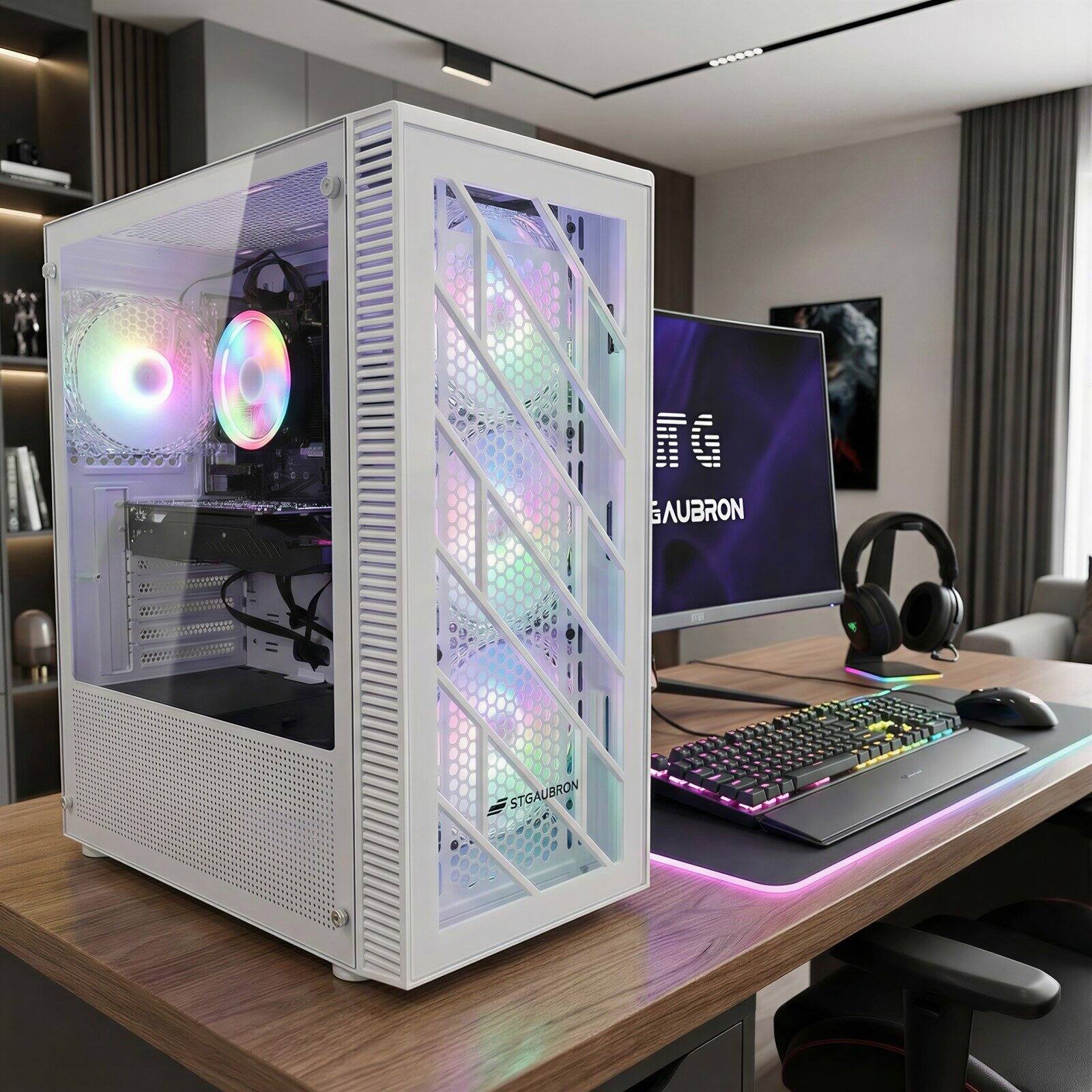 STGAubron Gaming PC Computer Desktop, GTX 1660 Super 6G, Intel