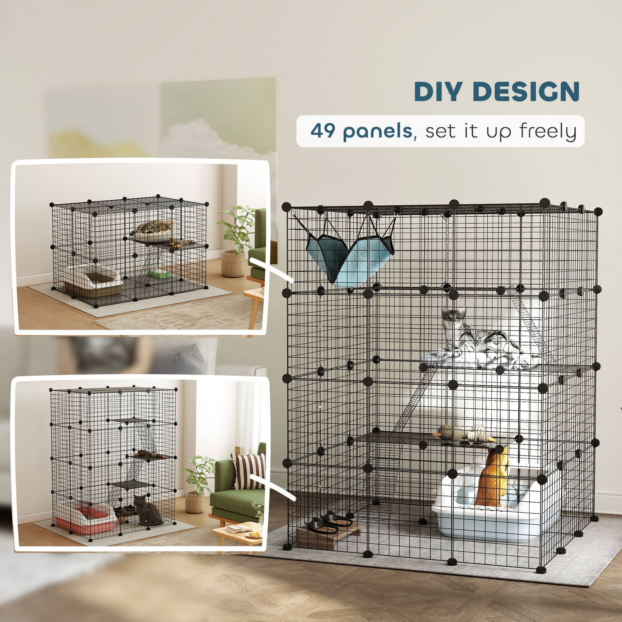 DIY DESIGN  
49 panels, set it up freely