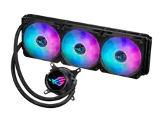 Front. ASUS - ASUS ROG Strix LC III 360 ARGB AIO Liquid Cooler with Rotatable Block, Gen7 v2 Pump, ARGB Fans, Aura Lighting - ARGB.