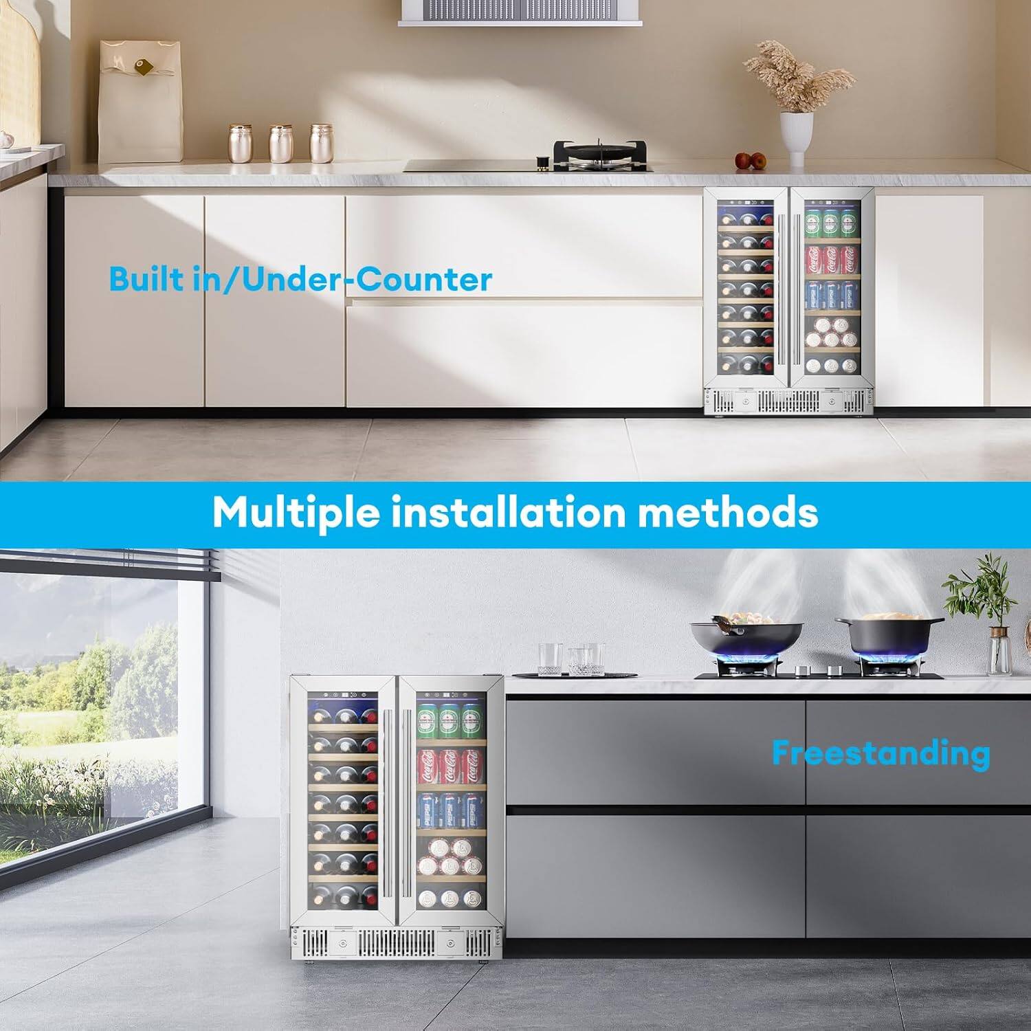 Built in/Under-Counter

Multiple installation methods

Freestanding