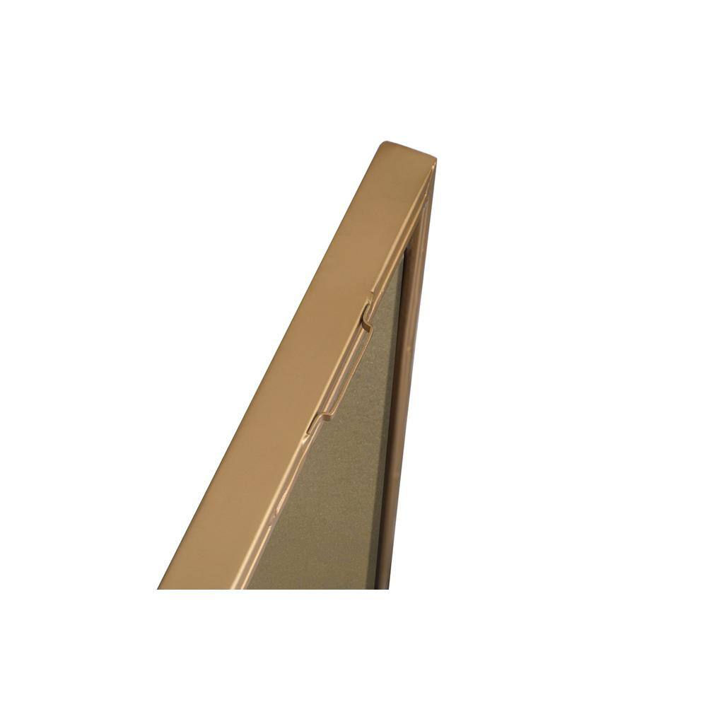 Back. Elegant Decor - Metal frame Rectangle Mirror 28 inch Brass - Brass.