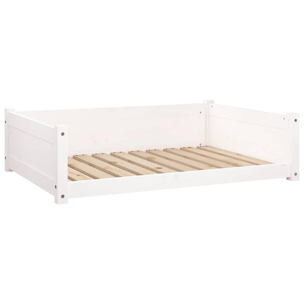 Alt View 1. Boyel Living - Dog Bed White Solid Pine Wood Medium Minimalist Dog Bed - White.