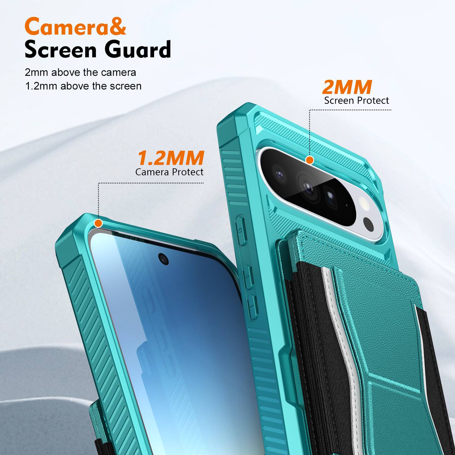 Camera & Screen Guard  
2mm above the camera  
1.2mm above the screen  

1.2MM Camera Protect  
2MM Screen Protect