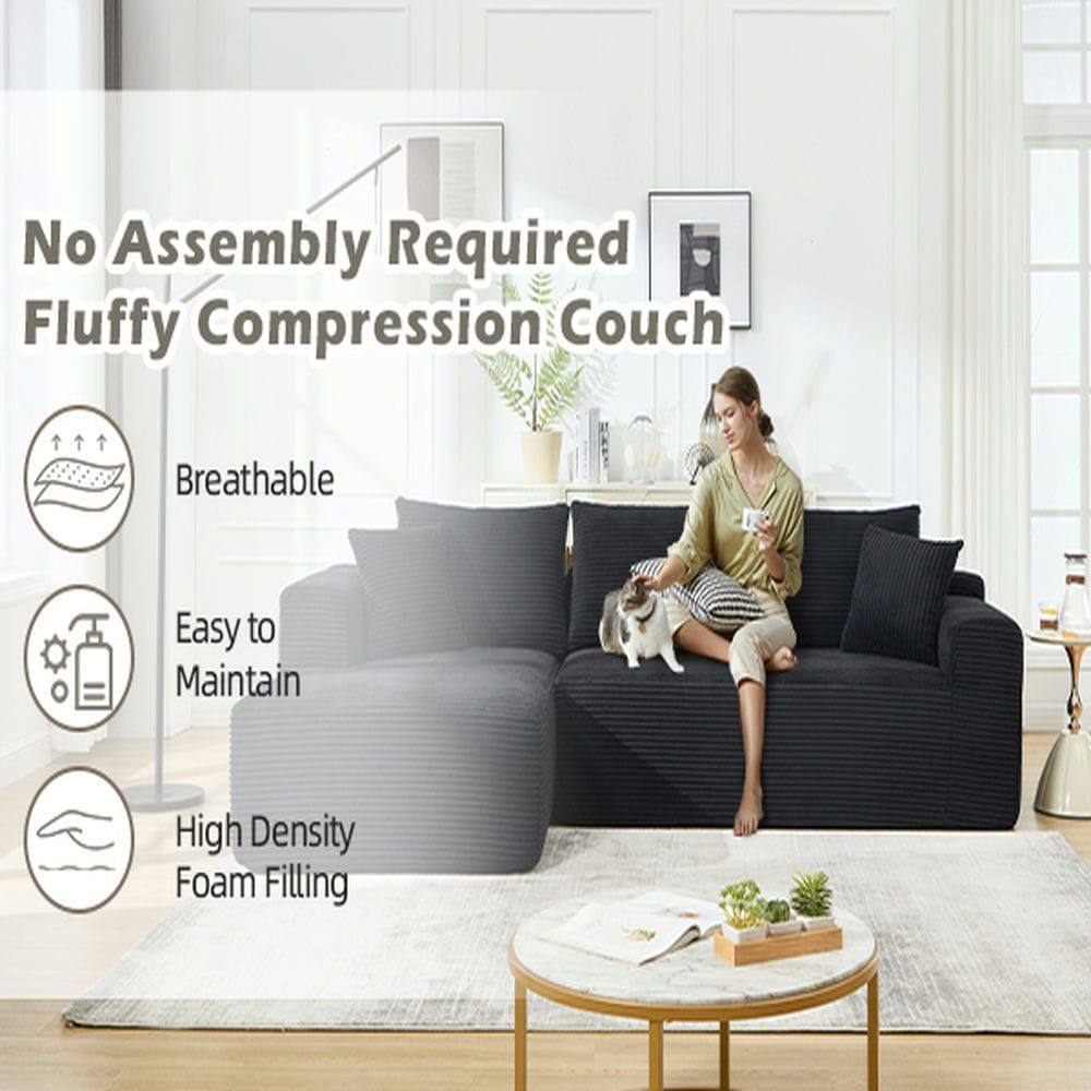 No Assembly Required  
Fluffy Compression Couch  

- Breathable  
- Easy to Maintain  
- High Density Foam Filling