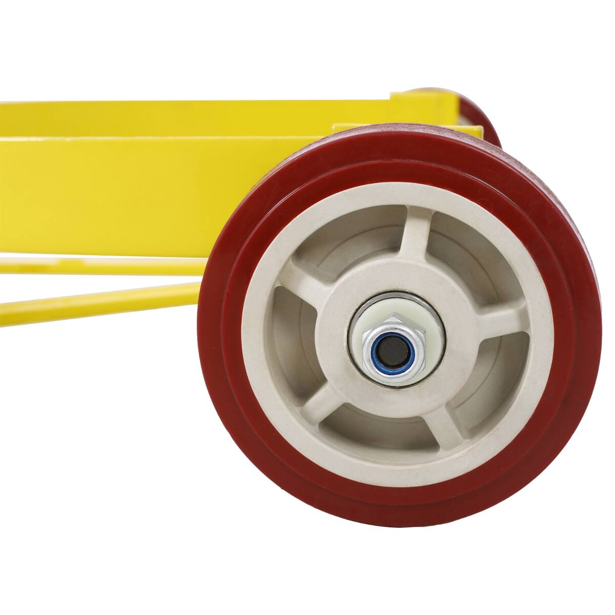 Alt View 3. Ropilly - Ropilly 55 Gallon Drum Dolly Low Profile Steel Drum Caddy with Handle, 1200 lb Capacity Drum Cart - Yellow.