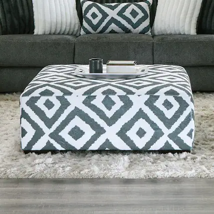 Front. Tiramisubest - Upholstery Ottoman Transitional Style With Wooden Legs Solid Wood Structure Gun Metal / Ivory - White.