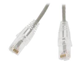 Nippon Labs - 28 AWG Snagless Cat6 Ethernet Cable - 25ft, Gray, 550MHz, UTP, Stranded, RJ45