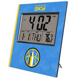 Keyscaper - Chicago Sky Cross Hatch Digital Desk Clock - Multicolor
