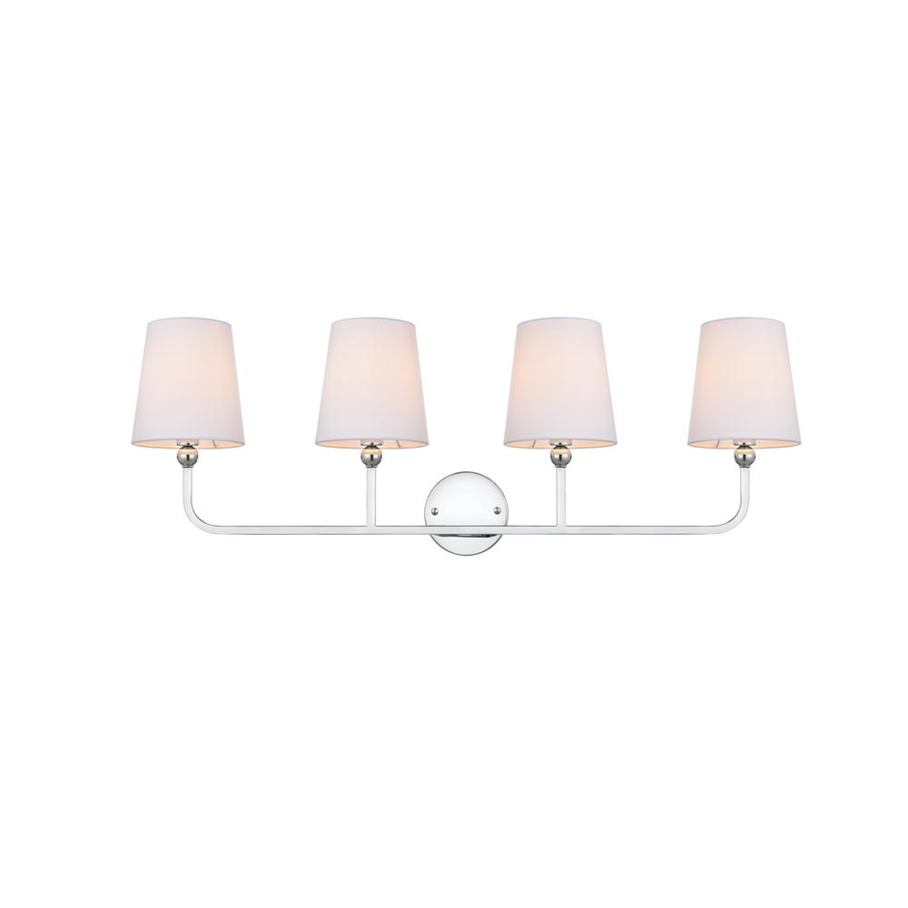 Alt View 1. Living District - Colson 4 light Chrome and Clear Bath Sconce - Chrome And Clear.