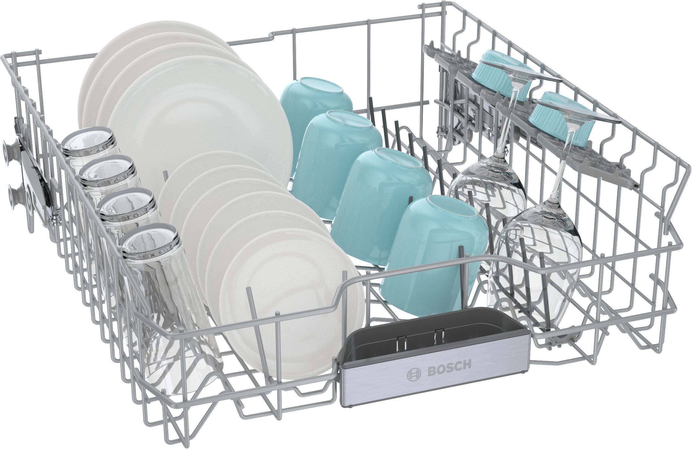 Alt View 27. Bosch - 800 Series 24" Top Control Smart Built-In Stainless Steel Tub Dishwasher with 3rd Rack, 42 dBA - White.