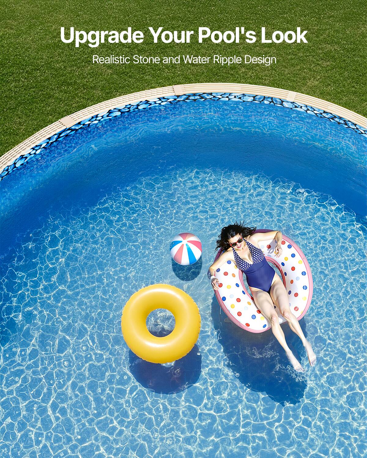 Upgrade Your Pool's Look  
Realistic Stone and Water Ripple Design