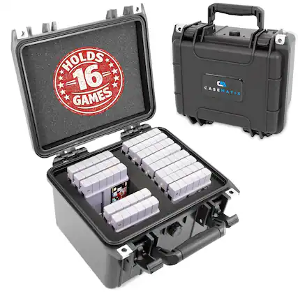 HOLDS 16 GAMES
CASEMATIX CASE