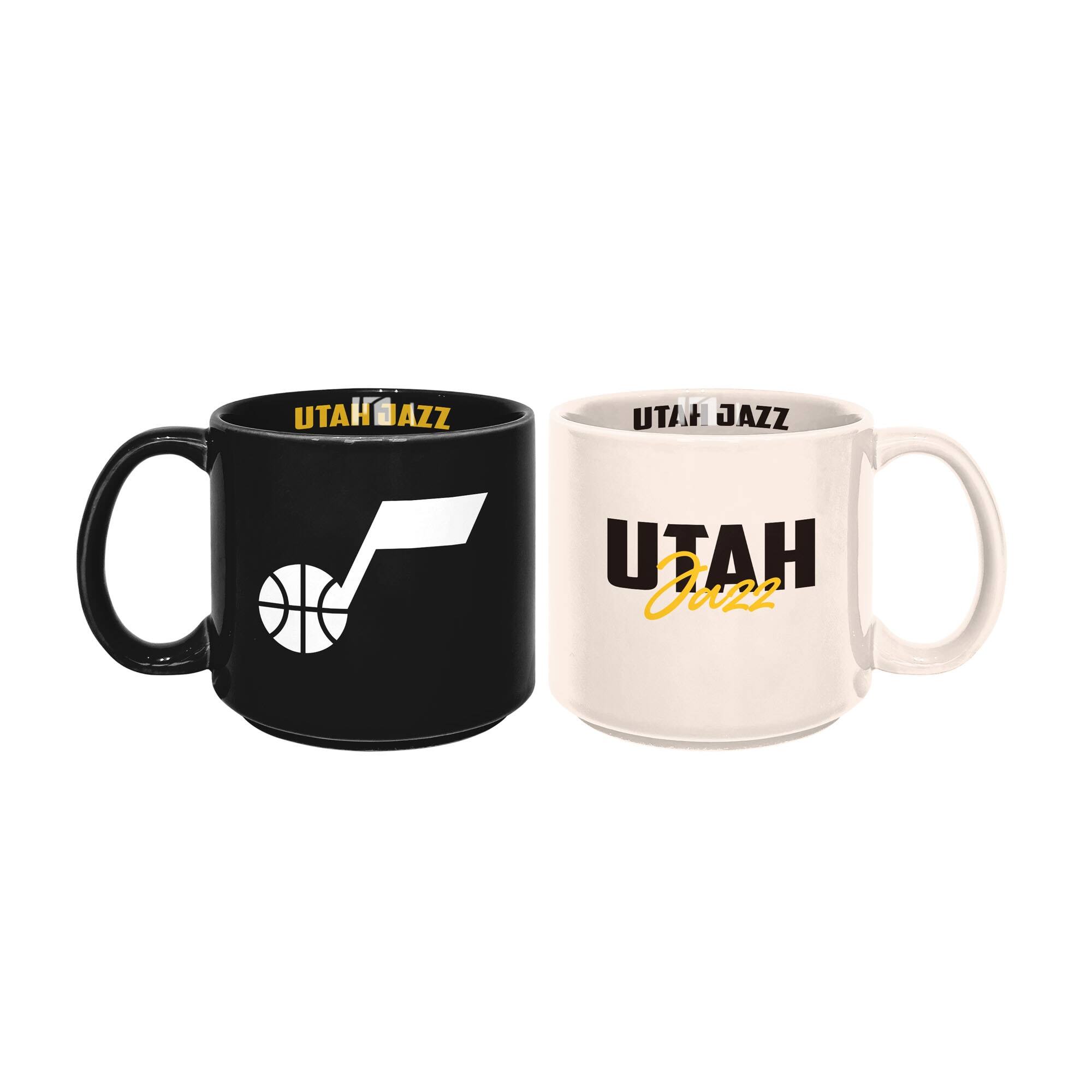 Photos - Mug / Cup Jazz Logo Brands - Utah  2-Pack 15oz. Stackable Mug Set - Multicolor 201869209 