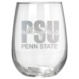 Great American Products - Penn State Nittany Lions Etched 17oz. City Stemless Wine Glass - Multicolor