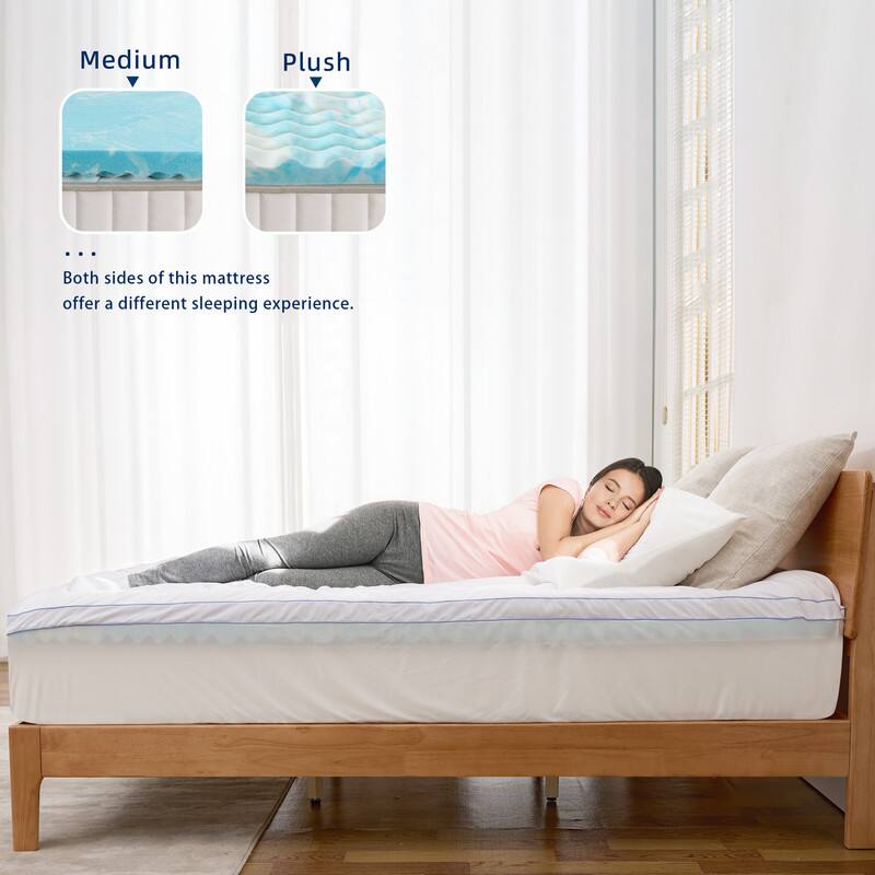Medium Plush  
Both sides of this mattress offer a different sleeping experience.