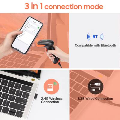 Tera Barcode Scanner Website Tera Barcode Scanner Image Sensor 2D 1D QR Wireless 2.4GHz With Charging Station USB Cable Digital Image Scanner For Warehouse, Library, Shop, PDF417 On Driver's License, HW0008 Barcode