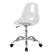 Front. Costway - Swivel Acrylic Armless Office Chair with Adjustable Height - Clear.