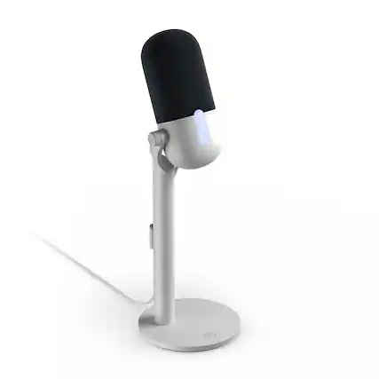 Front. Elgato - Wave Neo Wired Cardioid Condenser USB Microphone - White.