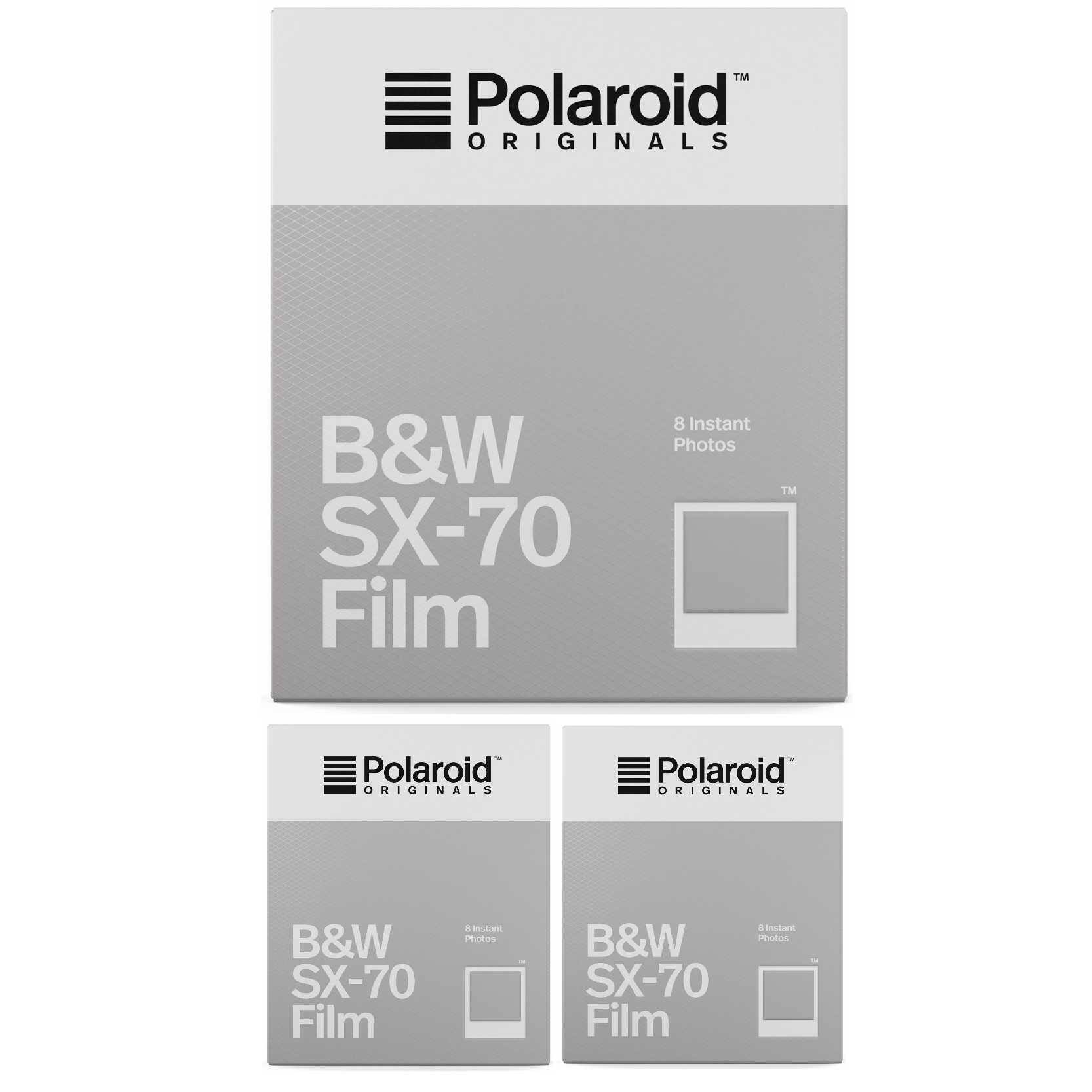 Polaroid ORIGINALS  
B&W SX-70 Film  
8 Instant Photos  

Polaroid ORIGINALS  
B&W SX-70 Film  
8 Instant Photos  

Polaroid ORIGINALS  
B&W SX-70 Film  
8 Instant Photos