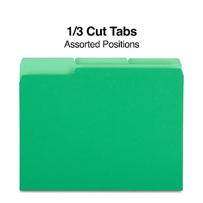 1/3 Cut Tabs  
Assorted Positions