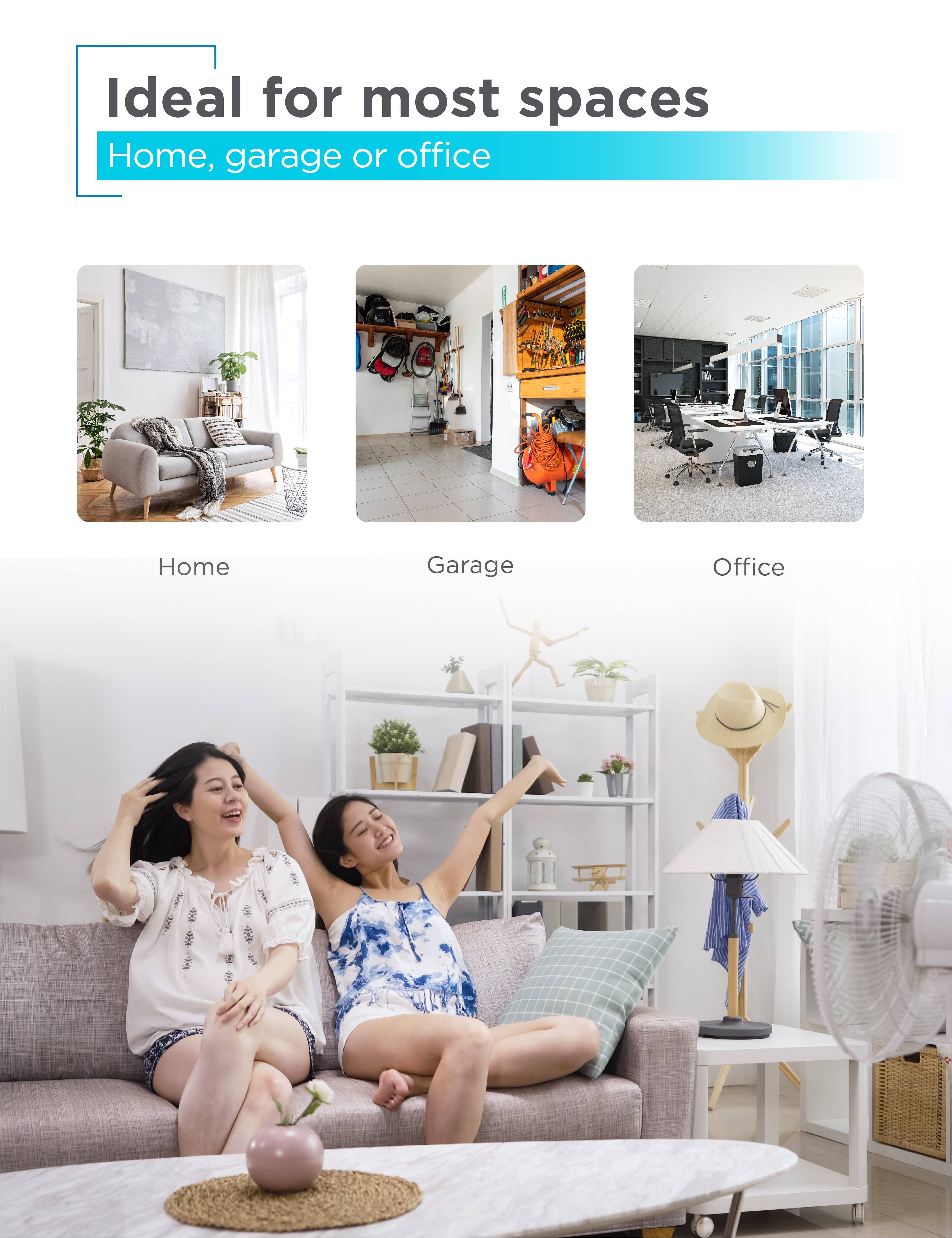 Ideal for most spaces
Home, garage or office
H CLN CIAS - Home Garage Office