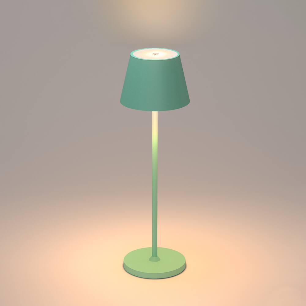 Alt View 11. ONEWISH - Cordless Portable LED Lamp with Dimming Touch Control - Turquoise.