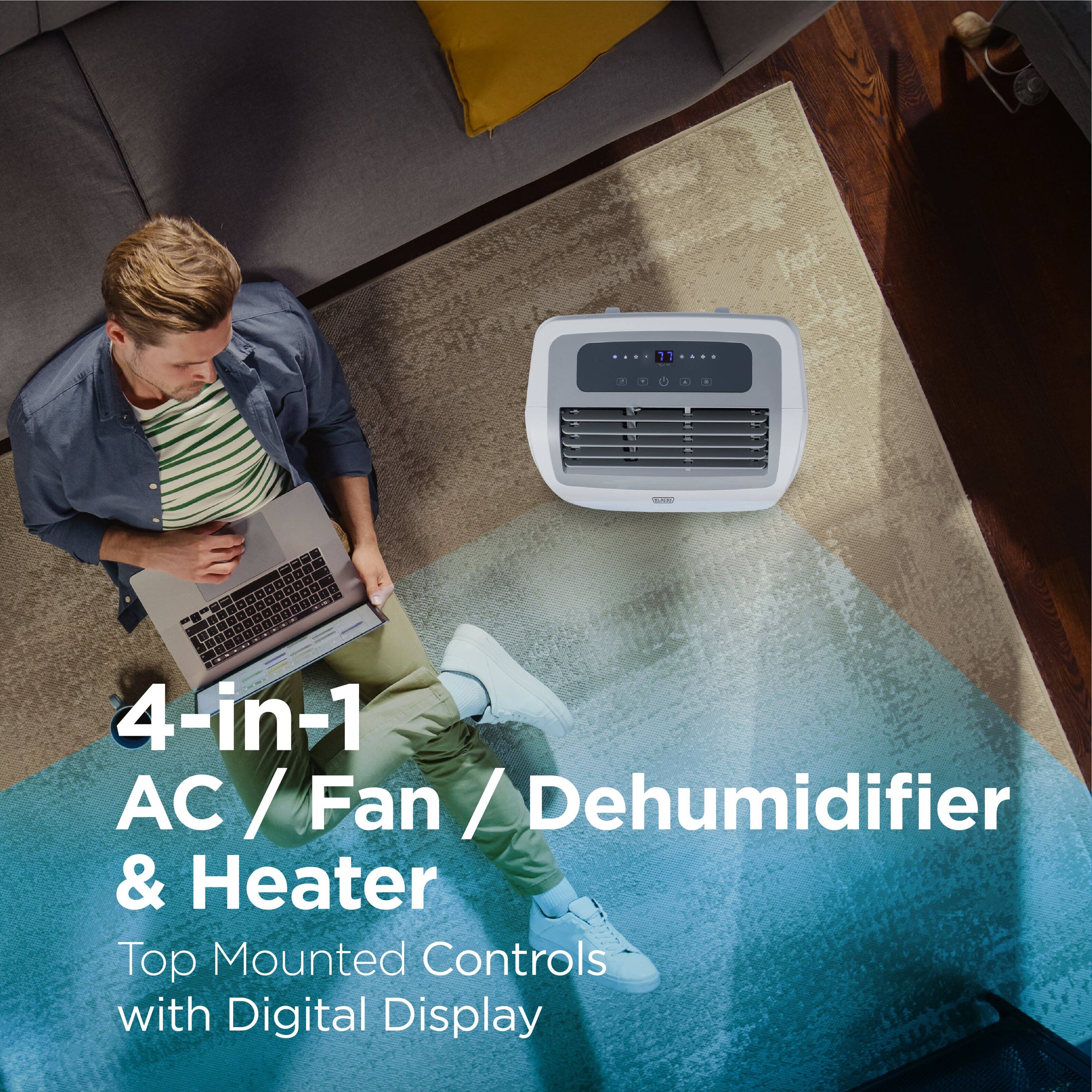 4-in-1 AC / Fan / Dehumidifier & Heater Top Mounted Controls with Digital Display