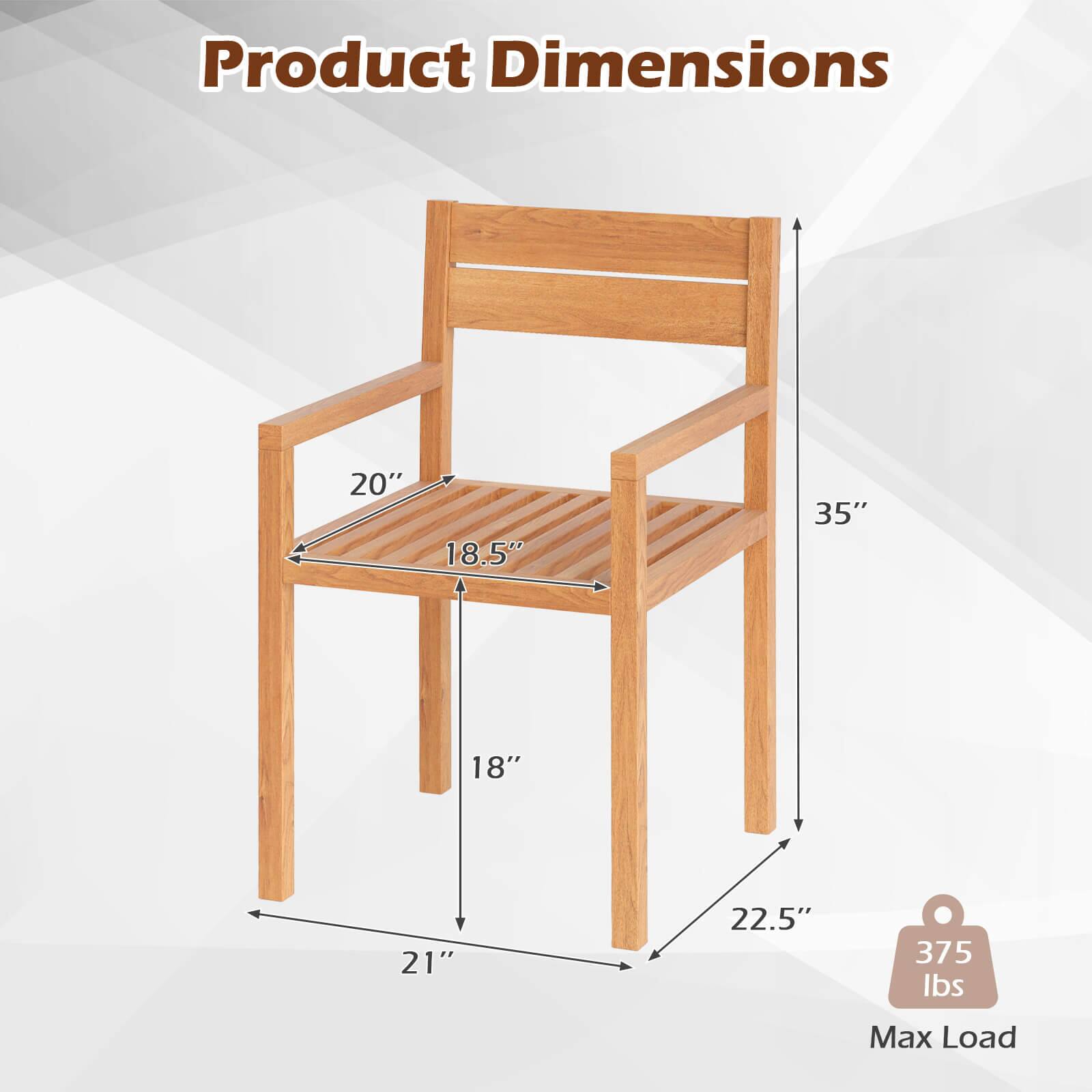 Product Dimensions

- Width: 20"
- Depth: 18.5"
- Height: 35"
- Seat Height: 18"
- Leg Width: 21"
- Leg Depth: 22.5"

Max Load: 375 lbs