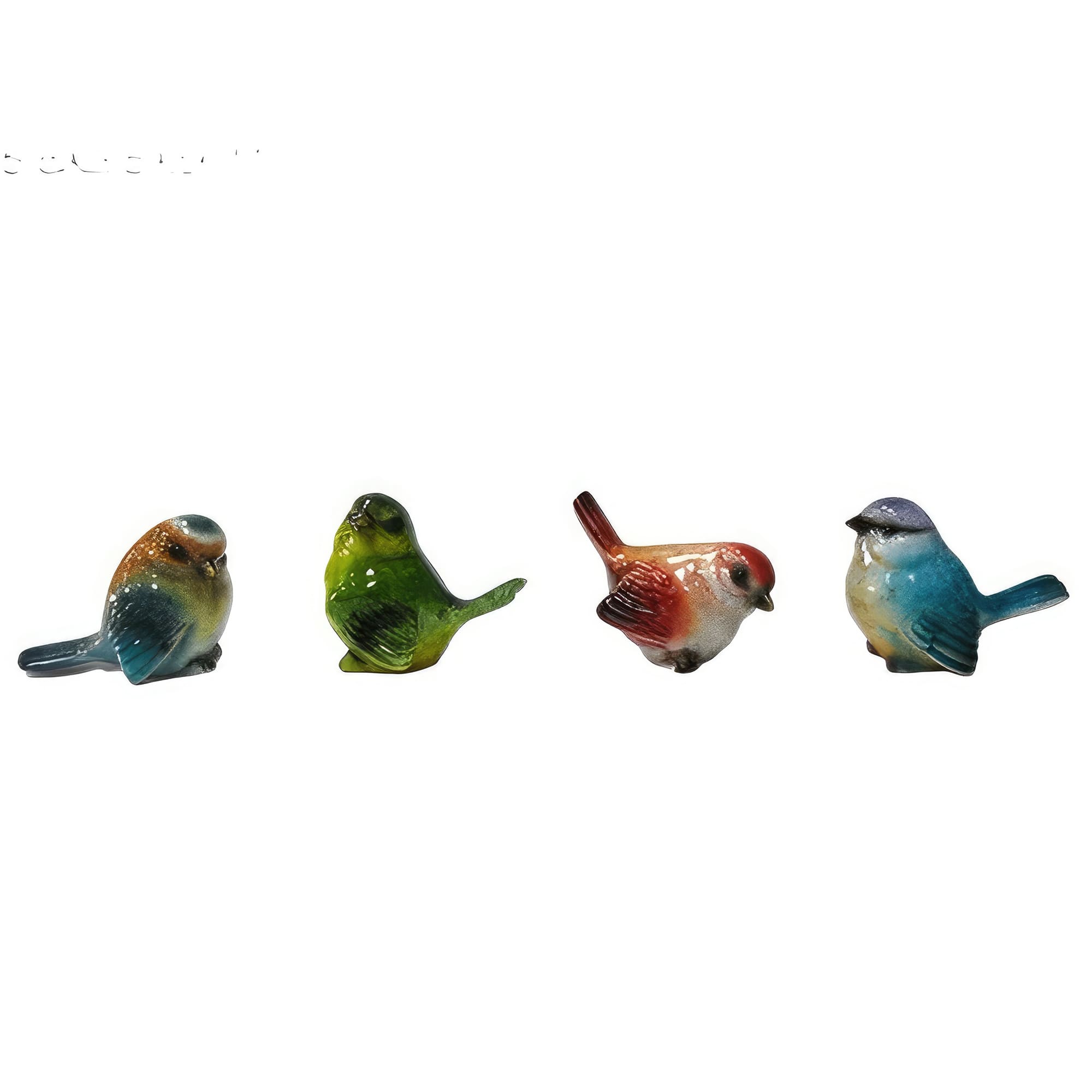FC Design - 4-PC Set 5.25"H Bird Figurine Statue Office Desk Tabletop Home Decor Gift - Multi-Color
