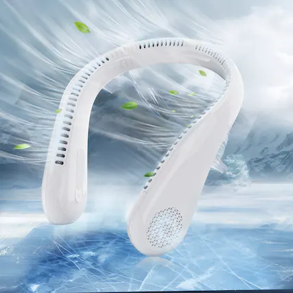 Front. Anysun - Portable Neck Fan - 4-Speed Bladeless, Hands-Free, for Outdoor, Travel & Jobsite..