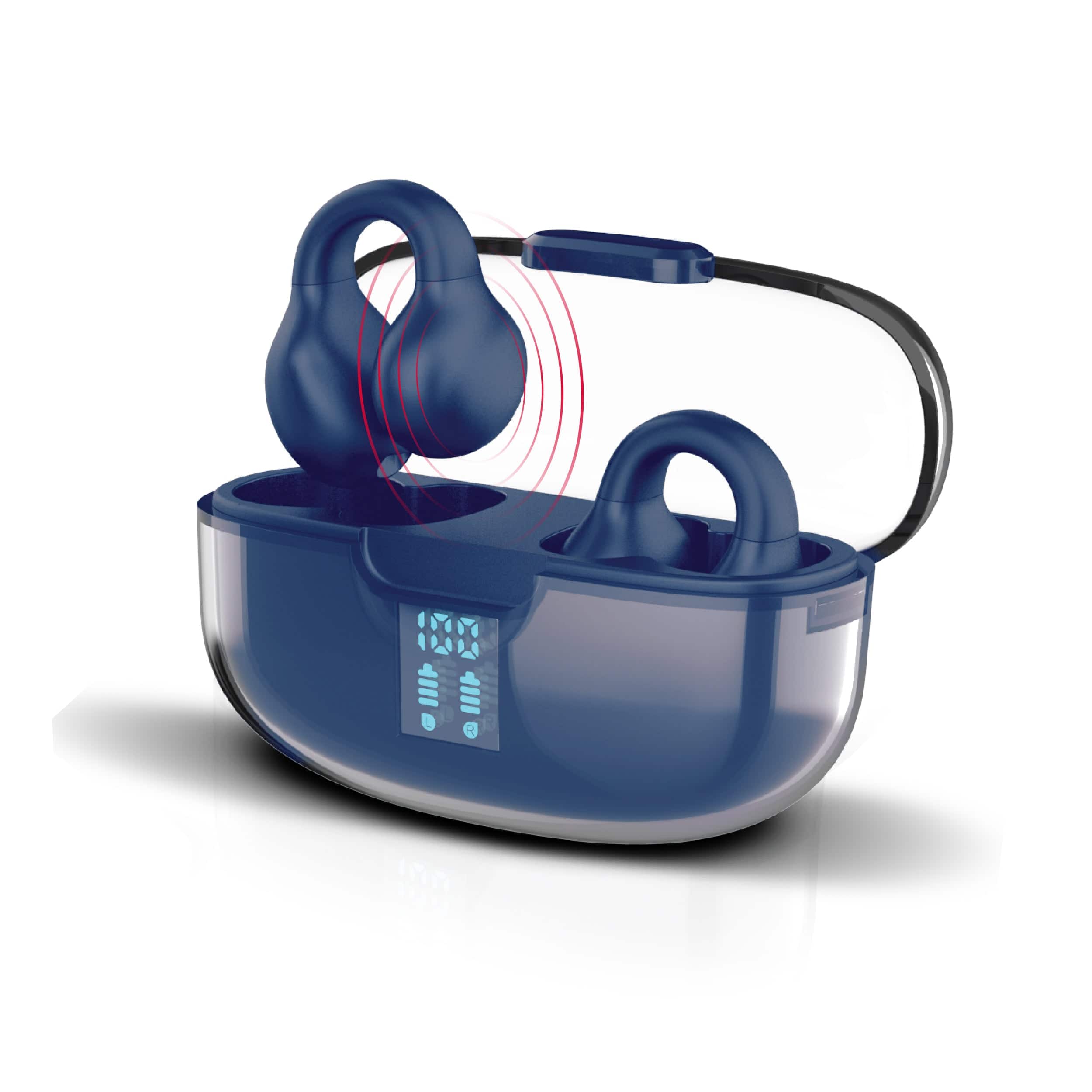 RCA - Wave-66 True Wireless Earbuds, 20H Playtime, Hi-Res Audio, Big Bass - Blue