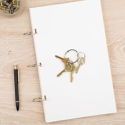 Alt View 5. ACCO - Book Ring, 1" Capacity, Silver, 100/Box - Silver.