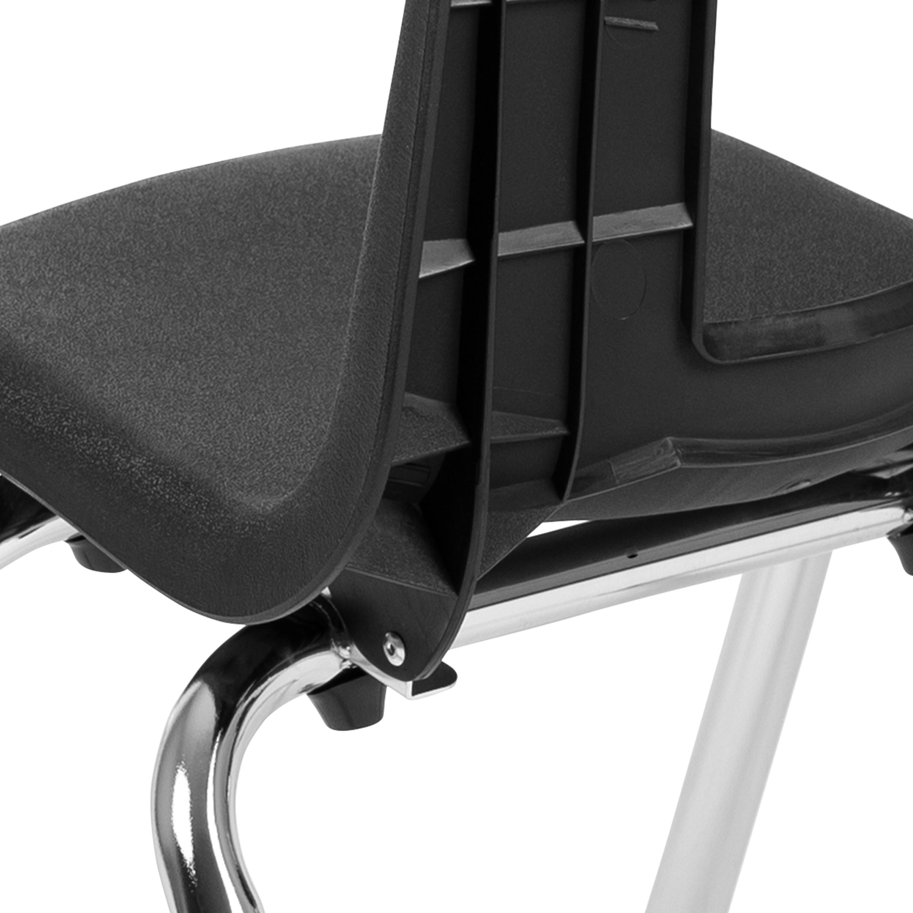 Alt View 10. Emma + Oliver - Student Stack School Chair - 12-inch - Black.