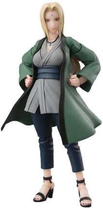 Front. Bandai - Tamashii Nations - Naruto - S.H.Figuarts - Tsunade The Legendary Medical Ninja Action Figure - Collectibles - Multicolor.
