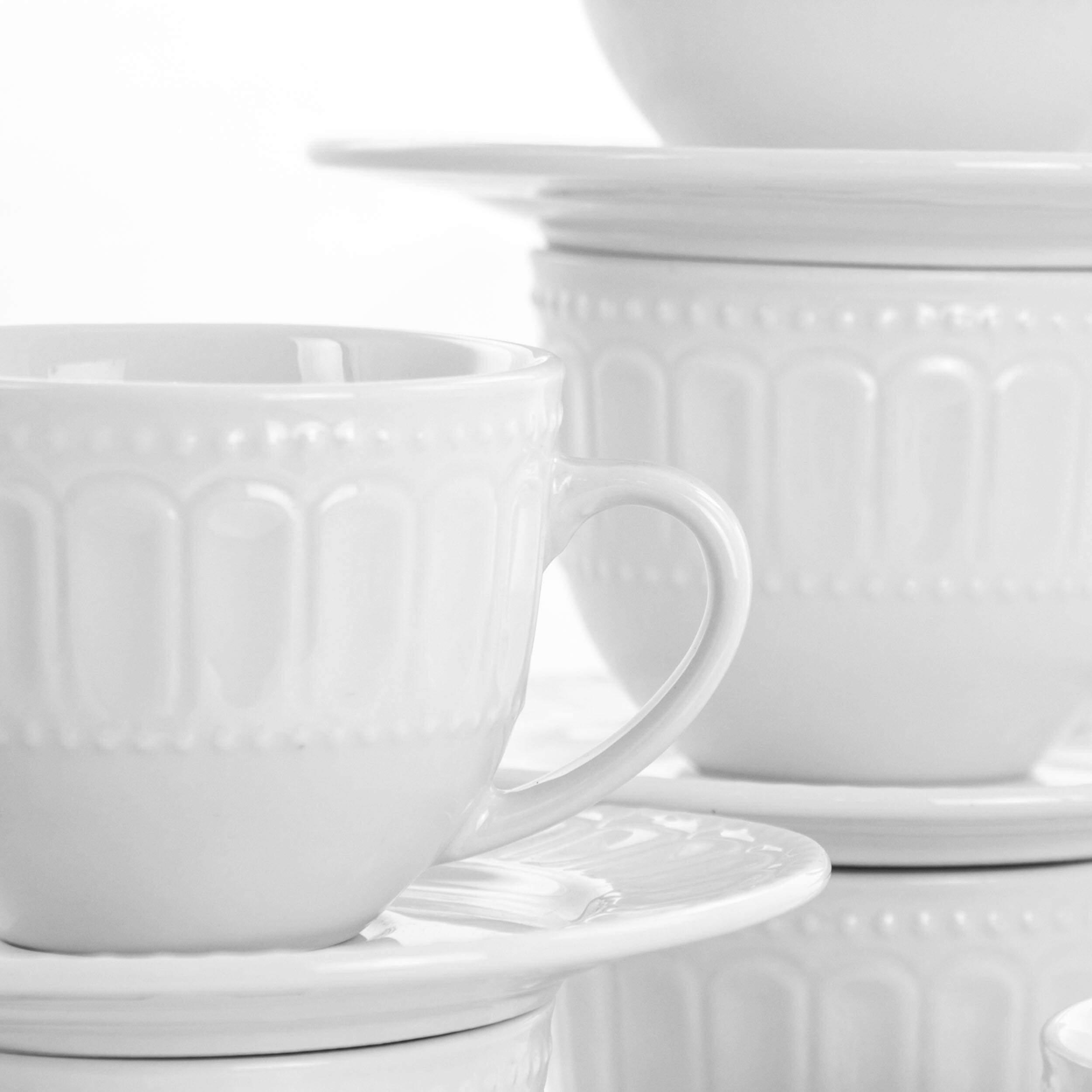 Alt View 5. Elama - Elama Charlotte 6 Piece Mug Set in White - White.