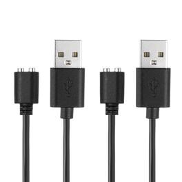 Unique Bargains - Magnetic USB DC Charger Cable, 5mm, 2.6ft, USB, Smart Protect, Single Polarity, 2pcs - for Toys - Black