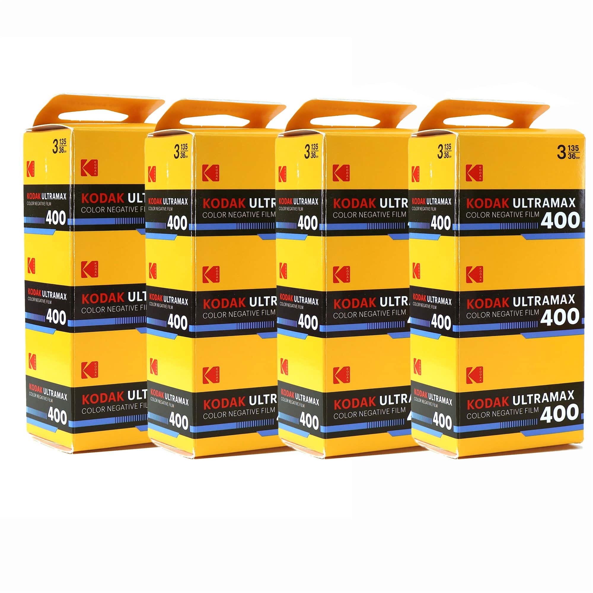 4x Kodak Eastman UltraMax 400 Color Negative Film (35mm Film, 36 Exp, 3-Pack)
