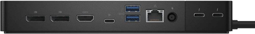 Back. Dell - Thunderbolt Dock WD22TB4 with Cables Bundle - Black (Black).