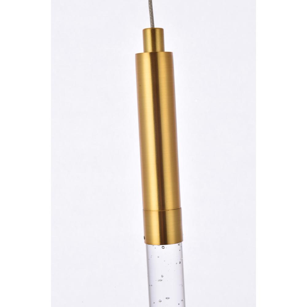 Alt View 3. Elegant Lighting - Ruelle 1 light Gold Pendant - Gold.